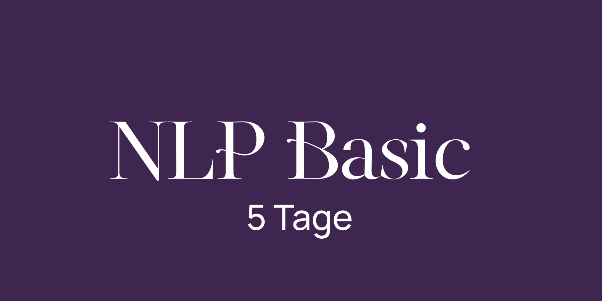 NLP Basic 5 Tage