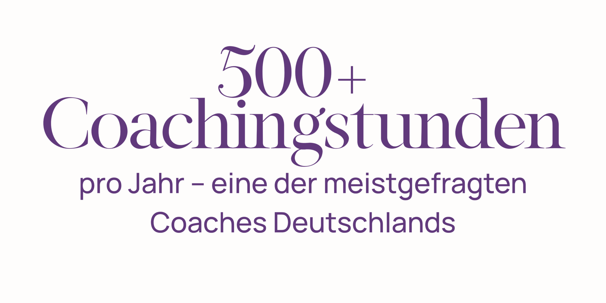 500+ Coachingstunden pro Jahr